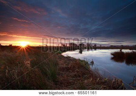 Beautiful Sunrise Over River