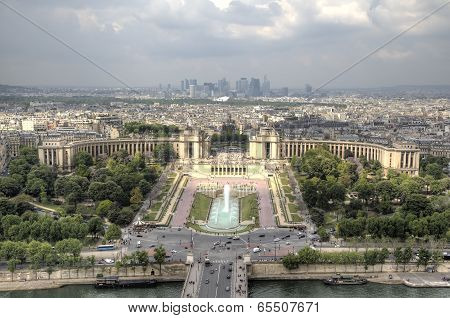 View of Paris from Eiffel Tower. Paris, France