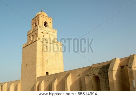 The Massive Walls Of The City Of Kairouan In Tunisia