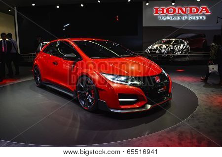 Honda Civic Type R Concept Car At The Geneva Motor Show