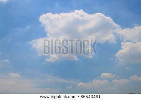 Blue Sky With Clouds.