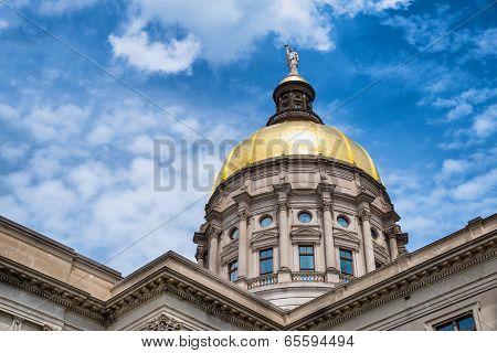 Gold Dome Of Georgia Capitol In Atlanta