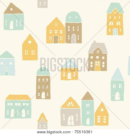 Cute houses pattern