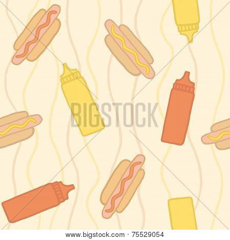 Hot dogs pseamless pattern