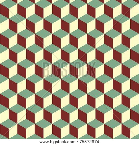 Abstract Isometric Colorful Cube Pattern Background