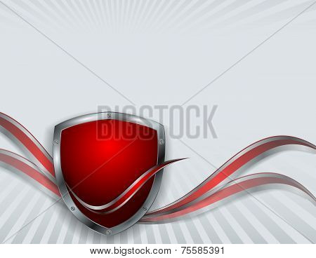 abstract vector template with shield