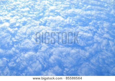 Blue sky with clouds.