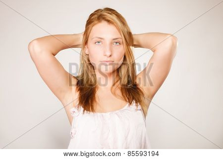 Skin Care. Woman Face With No Makeup