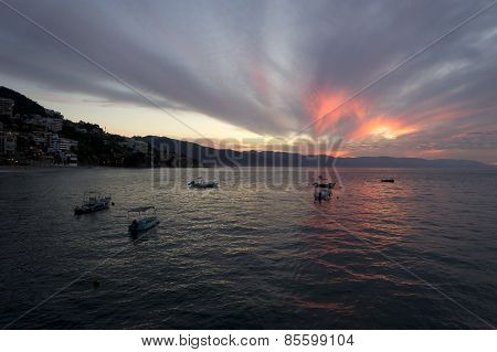 Boats At Sunset