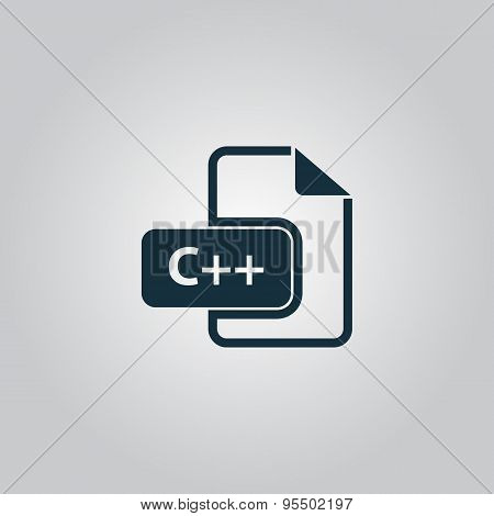 C development file format flat icon