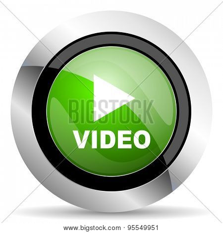 video icon, green button 