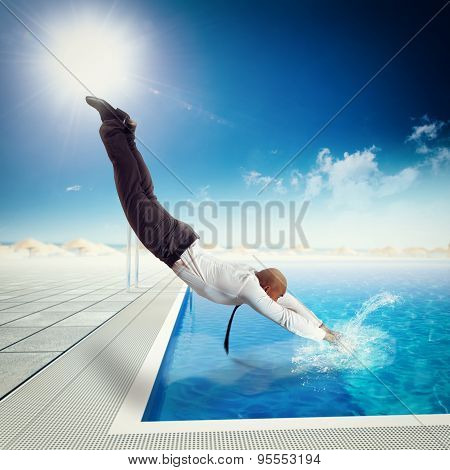 Businessman on vacation