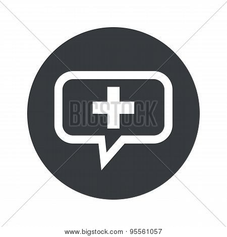 Round dialog plus icon