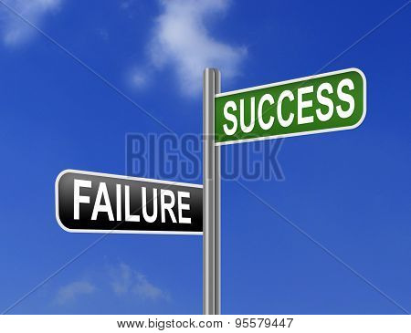 Success or failure road signs