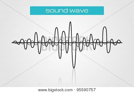Halftone Sound Wave Modern Music Design Element Isolated