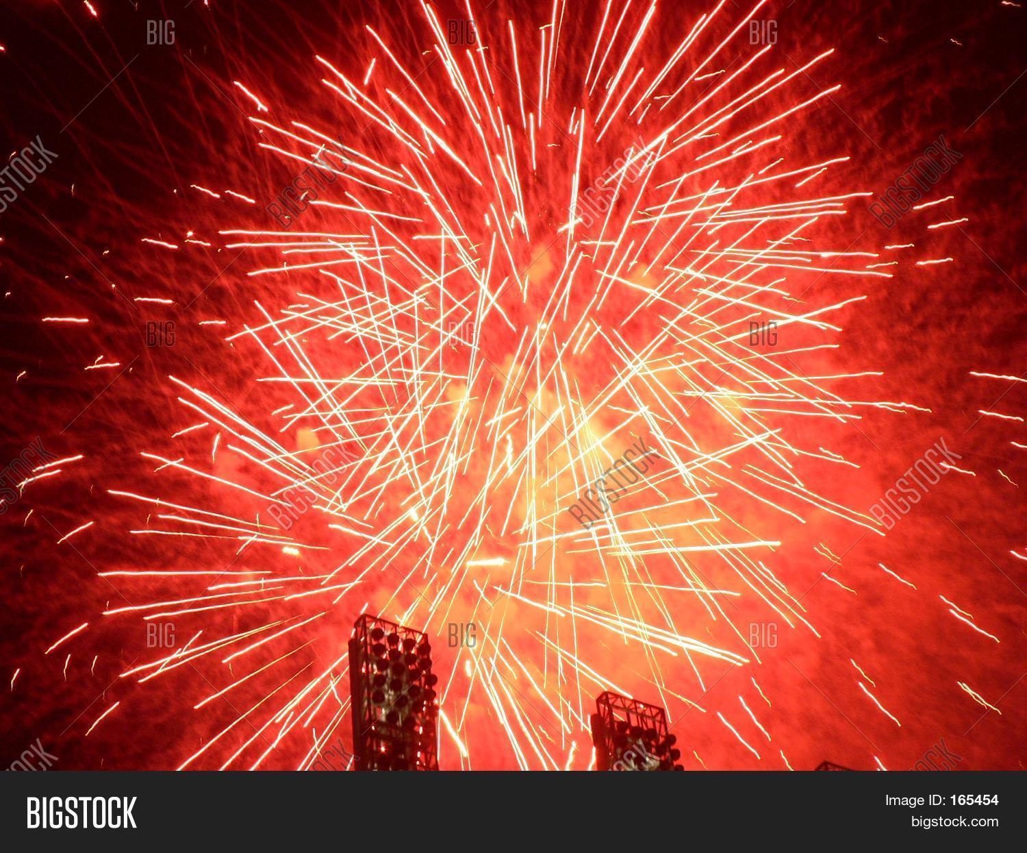 Firework Red Bricks Fireworks - Red Image & Photo (Free Trial) | Bigstock