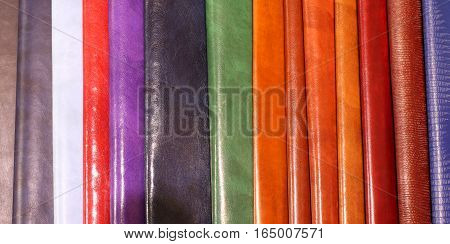 Leather And Imitation Leather Colored In Italian Fashion Store
