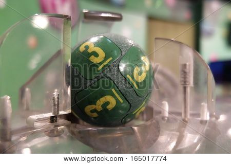 Lottery Balls During Extraction