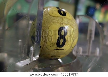Lottery Balls During Extraction