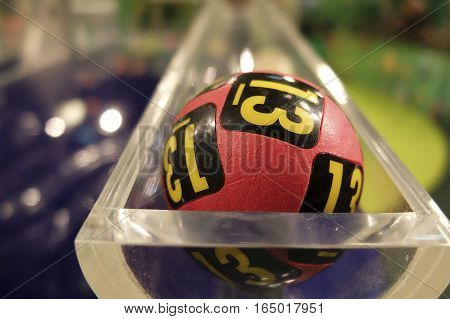 Lottery Balls During Extraction
