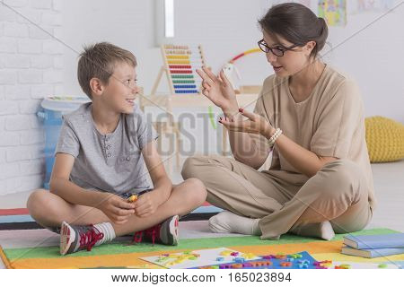 Elder Sister Teaching Her Brother