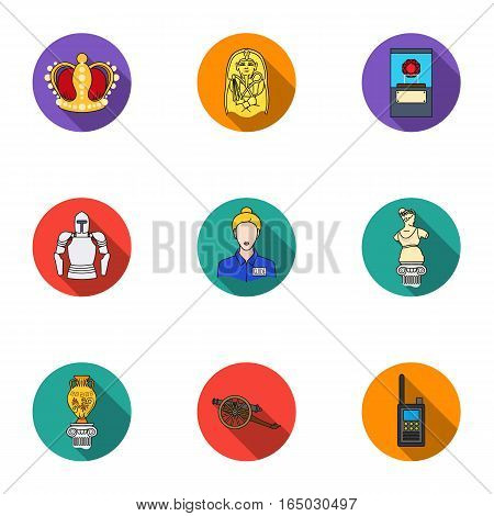 Museum set icons in flat style. Big collection of museum vector symbol stock