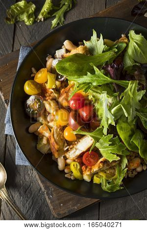Healthy Organic Mediterranean Buddha Farro Grain Bowl