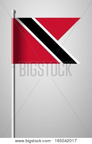 Flag Of Trinidad And Tobago. National Flag On Flagpole