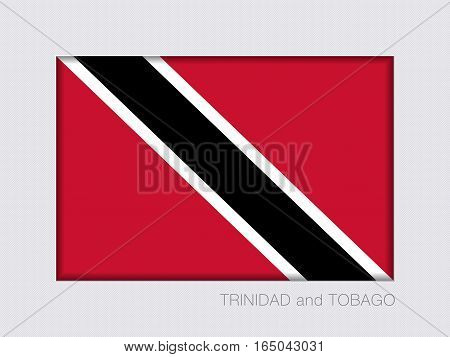 Flag Of Trinidad And Tobago. Rectangular Official Flag. Aspect Ratio 2 To 3