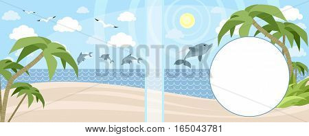 Vector illustration of a children photobook cover