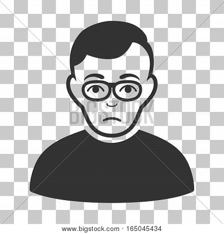 Downer vector pictograph. Illustration style is flat iconic gray symbol on a chess transparent background.