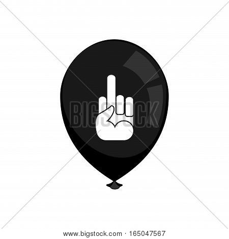 Fuck Black Balloon Mourning Isolated. Bad Holiday