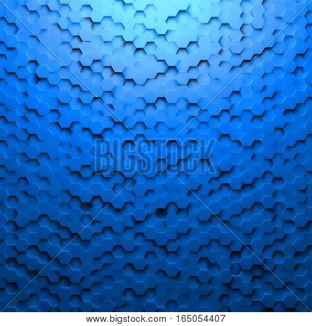 hexagonal vector background. Grid of blocks. 3d illustration. For web