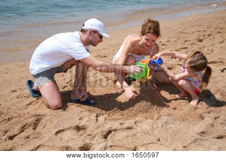 Familly sulla spiaggia 