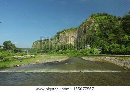The river under ngarai sianok west sumatera