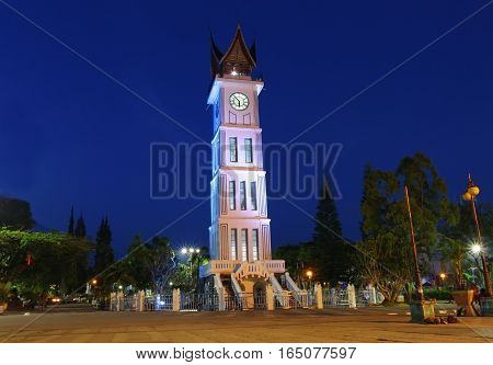 Gadang's Clock Tower at Bukit Tinggi, West Sumatera