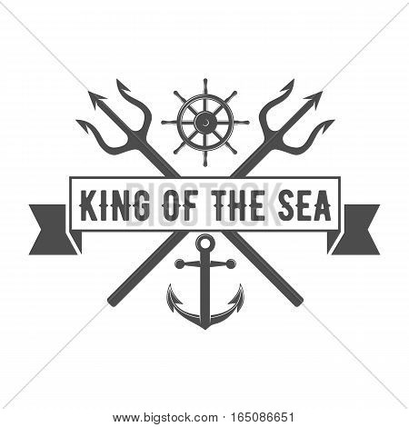 Vintage yacht club badge and logotype. Vintage retro nautical  emblem and label. Yackting logo