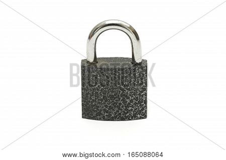 Isolated Lock And Key Chain On White Background