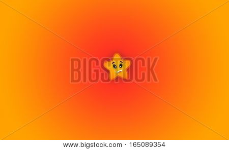 Seamless Star Background Design Concept with Happy Smiley Star