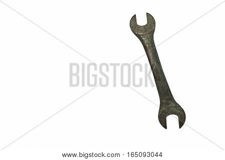 Close up Isolated wrench on white background