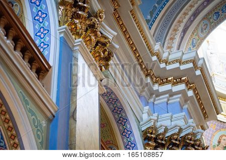 The interior of the Catholic Church monastery