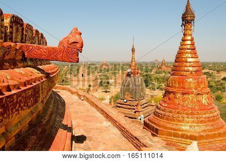 Dhammayazika temple at the archaeological site of Bagan on Myanmar