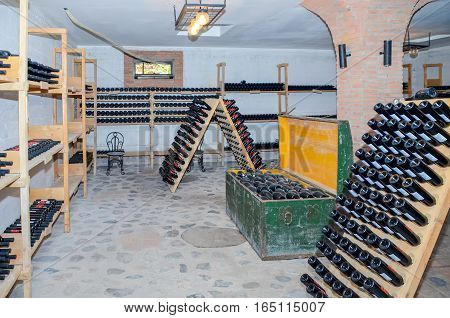 GEORGIA AJARIA - NOVEMBER 25/2014: Georgia's wedding celebration near a traditional wine cellar.
