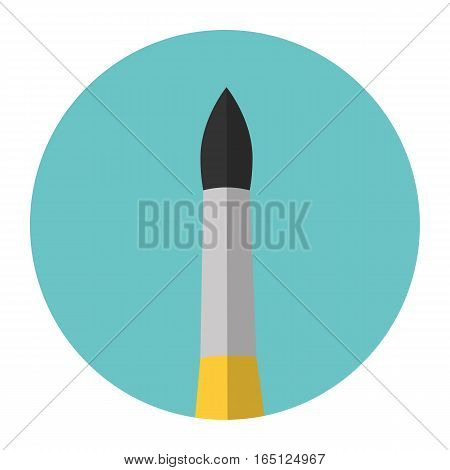 vector illustration icon of brush drawing with shadow
