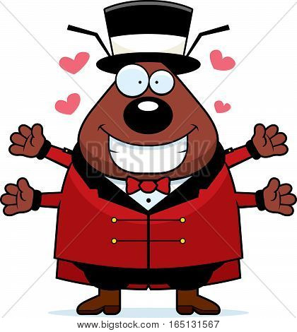 Cartoon Flea Circus Hug