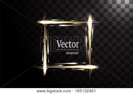 Neon Square Banner Isolated