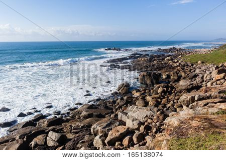 Oceanwaves Rocky  Coastline