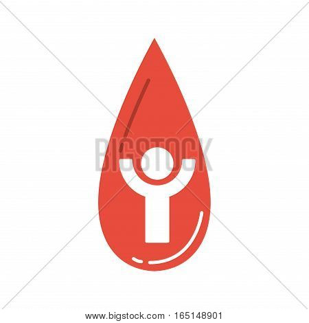 Volunteer icons charity blood donation vector. Humanitarian awareness hand hope aid support and assistance care service human symbols. Trust social rescue helping.