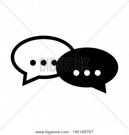 Chat bubbles speakbox icon vector illustration graphic design