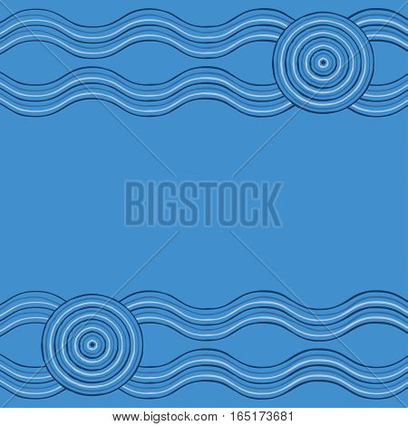 Australian Aboriginal Art Background In Vector Format.